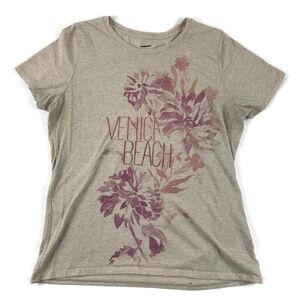 Womens T Shirt Short Sleeve Cream Large